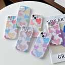 Yeddabox Compatible for iPhone 13 Case Cute Heart Phone Case Full Camera Protection Soft TPU Shockproof Cover for Women Girls - Colorful 4