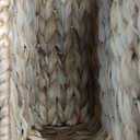 KOLWOVEN Wicker Hanging Storage Baskets, Set of 2 Wall Baskets for Accessories and Organizing Files, Mail Baskets