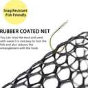 SAN LIKE Fishing Net Fish Landing Net Collapsible Fish Net with Anti-Slip Telescoping Rubber Pole Handle for Kids Adults in Saltwater Freshwater Multi-Size Extending to 37/42/43/51/69/71/89/98inch, 48.26 cm