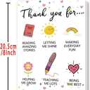 10 x Lovely Thank You Teacher Card, Great Teacher Appreciation Gifts Card from Students, Thank You for Helping Me Grow, End of Term Gift