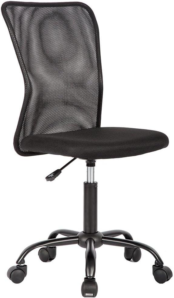 BestOffice Ergonomic Office Chair Desk Chair Mesh Computer Chair Armless Back Support Modern Executive Rolling Swivel Chair with Lumbar SupportBlack