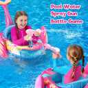 Kids Pool Floats with Water Gun, Mermaid Toddler Inflatable Pool Toys for Kids Age 3-8 Years Old, Summer Outdoor Water, Beach, Swimming Pool Toys Gift for Girls, Pink Mermaid