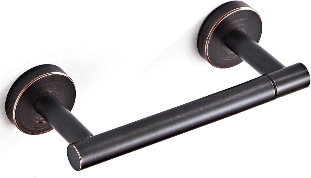 Bronze Toilet Paper Holder SUS304 Stainless Steel Double Post Pivoting Toilet Paper Roll Holder Wall Mounted Toilet Tissue Holder for Commercial Bathroom RV Oil Rubbed Bronze