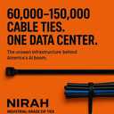 12 inch Black Cable Ties, UV resistant, Self-locking, Multi-purpose Nylon Heavy Duty Zip Ties, Wire Ties for Professionals, Office, Home, Garden, and Cable Management by Nirah (12" 100 pk 50lbs)