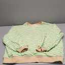 SENSERISE Womens Oversized Classic Striped Crewneck Sweatshirts Long Sleeve Color Block Shirts Casual Tops,M. Peach