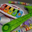 Fisher-Price Baby Playmat Deluxe Kick & Play Piano Gym for Learning & 2 Maracas Soft Rattles for Newborn to Toddler Play Ages 0+ Months
