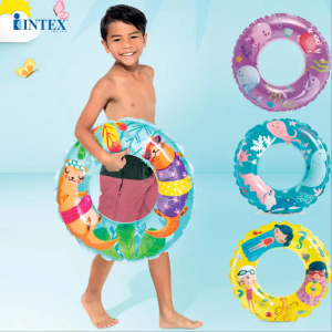 Bulk Pack x 3 Intex Swim Ring 61 cm/24 In Transparent