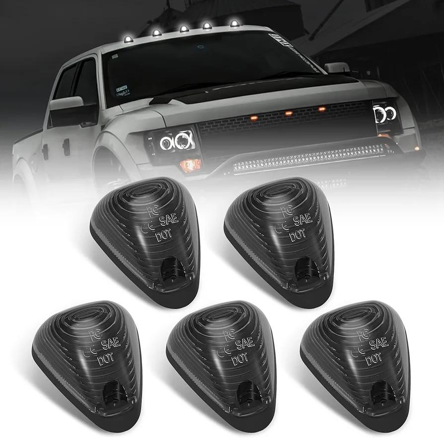 White LED Cab Clearance Lights,Rooftop Marker Running Light Compatible With Ford F150 F250 F350 F450 F550 1999-2016 Super Duty Pickup Trucks