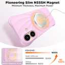 Magnetic for iPhone 17 Case, Compatible with MagSafe, [Integrated Silicone Camera Control Cover] [Screen Protector], 2X MIL-STD Drop Protection Shockproof Phone Case 6.3 inch, Primrose Pink