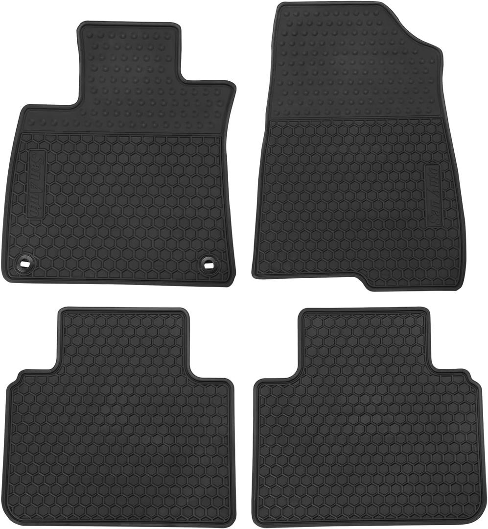 Car Floor Mats for Honda Accord 10th Generation 2018 2019 2020 2021 2022 Custom Fit Full Black Rubber Auto Liner Mats All Weather Protection Heavy Duty Odorless