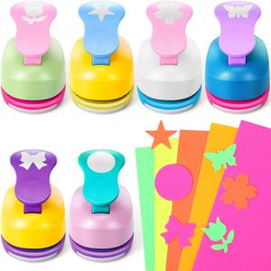 CHENGU 16 Pcs Craft Holes Punch Paper Punchers Scrapbook Punches with Craft Sticker Paper, Round, Star, Square, Heart, Flower, Wave Circle Shape (1 Inch, Fresh Style) CHENGU 16 Pcs Craft Holes Punch Paper Punchers Scrapbook Punches with Craft Sticker Paper, Round, Star, Square, Heart, Flower, Wave Circle Shape (1 Inch, Fresh Style)