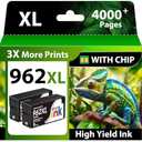 962XL Black Ink Cartridges Combo Pack with Latest Chip – 2 Pack Replacement for HP 962 XL Black Ink, Compatible with Replacement for HP OfficeJet Pro 9010 9020 9015 9018 9025