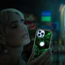 Miqala for iPhone 13 Pro Max Case,Glow in The Dark Three Layer Heavy Duty Shockproof Full Body Protection Hard Plastic Bumper+Soft Silicone Case for Apple iPhone 13 Pro Max 6.7 inch,Black/Red