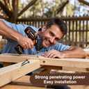 Wood Structural Screws Lag Screws Timber Screws Star Head Exterior Heavy Duty Rust Resistant Star Drive Bit Included (#14 x 5, Black, 50 pcs)