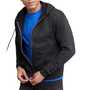 Hanes Mens Hoodie, Ecosmart Fleece Full-zip Zip-up Hooded Sweatshirt For Athletic-hoodies, Black, XX-Large US