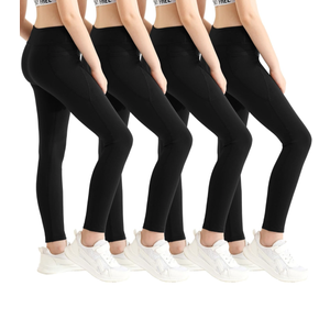 Girls Athletic Leggings with Pockets Yoga Workout Active Leggings Pants for Teen Girls S-M