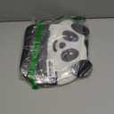 Cute Panda Pattern Backpack Women Girls Pu Leather Small Casual Shoulder Daypack Bag (Black)