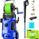 Electric Pressure Washer 4800 PSI 4.0 GPM Power Washers Electric Powered with with 33ft Pressure Hose, 4 Nozzle and Foam Cannon, Powerwashers for Home, Cars, Patio, Upgraded Blue