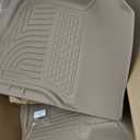Husky Liners Weatherbeater Floor Mats | Fits Various 2007-2014 Cadillac Escalade & ESV, GMC Yukon, Chevrolet Suburban 1500, Tahoe, Silverado/Sierra (See Description) | Front Row, 2-pc Tan - 18203
