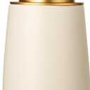 Enra Ceramic Soap Dispenser,12 oz Hand Lotion Dispenser with Gold Pump,Wide-Mouth Refillable Dish Soap Dispenser,Modern Liquid Soap Dispenser for Kitchen & Bathroom Countertop Decor