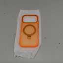 Magnetic for iPhone 17 Pro Case with Ring Stand, [10 FT Drop Protection] [Velvety Touch] Slim Translucent Matte Back Shockproof Phone Case for iPhone 17 Pro 6.3'', Orange