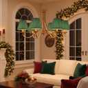 Royal Designs, Inc. CS-1059-5GR-6 Designer Mushroom Pleat Empire Chandelier Lamp Shade, 3 x 5 x 4.5, Green, 6-Pack