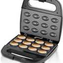 Walnut Cookie Maker, 12 Non Stick 110V Electric Oreshki Maker with Double Sided Heat, Automatic Temperature Control, Non Slip Feet, for Nut Cookies Make