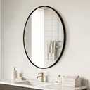 Black Oval Bathroom Mirror for Wall, 24"x32" Bathroom Vanity Mirror