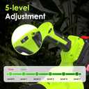 5 Speed Leaf Blower Cordless with Battery and Charger & Extended Nozzle, Lightweight Handheld Powerful Electric Leaf Blower, Leaf Blowers for Lawn Care, Patio, Dust, Blowing Leaves(Green)