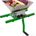 Fruit and Apple Crusher - 7L Manual Juicer Grinder,Portable Fruit Scratter Pulper for Wine and Cider Pressing(Stainless Steel,1.8 Gallon,Green)