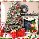 BBTO 40 Pcs Lime Green Mini Christmas Ball Ornaments 1.18inch Red and Green Christmas Ornaments Hanging Shatterproof Glitter Ball Decorations for Xmas Tree Wreath Garland Home Indoor Party Decor