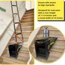 Ladder Leveler, Pitch Hopper, Ladder Stabilizer with Storage, Ladder Levelers for Stairs and Extension Ladders, Easy to Use, Conquer Uneven Ground (Regular Black)