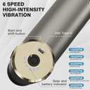 cotsoco Mini Handheld Massage Gun, Deep Tissue with 6 Speeds, Cordless Muscle Massager with 4 Heads,Type-C Charging, Travel Size, Best Gifts (Grey)