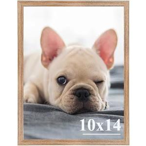 RUN HELIX 10x14 Picture Frame, Wall Gallery Photo Frames,Stable and Sturdy Brown Frame with High Definition Plexiglass,10x14 Poster Photo Frame,Horizontal and Vertical Formats for Wall Hanging,Brown