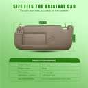 Sun Visor for Hyundai Elantra 2007 2008 2009 2010 Replace 852012H0208M with Makeup Mirror Beige (Beige(Left Driver Side))