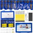 Upgraded All-in-One Magnetic Eyeglass Repair Tool Kit with Screws, Glasses Fixing Kit with Precision Screwdriver Set, Eyeglass Nose Pads and Tweezer for Travel, Gift, Christmas