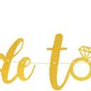 Bride to Be Banner, Glitter Gold Bridal Shower Banner Bride to be Decorations Bachelor Party Banner for Wedding Engagement Party Sign Decoration