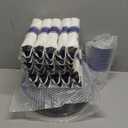 I00000 210 Pcs Dark Blue Plastic Plates, Clear Disposable Plates for 30 Guests, Blue Dinnerware Include 30 Dinner Plates 30 Dessert Plates, 30 Cups, 30 Pre Rolled Napkins with Cutlery Set for Party