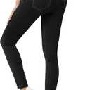 Jeggings for Women Tummy Control Stretch Jeans High Waisted Skinny Jeans Pull On Butt Lifting with Pockets (Large, Black)