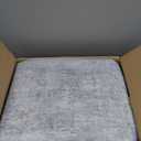 zesthome Washable Rug 8x10, Modern Abstract Rugs for Living Room, Ultra Soft 8x10 Area Rugs, Stain Resistant Rugs for Bedroom, Ultra-Thin Large Rug Foldable (Grey/Ivory, 8'x10')