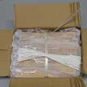 50 Sets Wooden Hand Fan Wood Handheld Folding Fans with Organza Bags and Thank You Tag and Tassels Wedding Party Favors