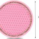 Cute Cup Holder Coasters Silicone Anti Slip Car Coasters, Cup Pads for Home Office, Universal Bling Crystal Rhinestone Car Interior Accessories Set of 2 (Pink)
