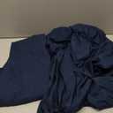 Amazon Basics Lightweight Super Soft Luxury Wrinkle Free Breathable Microfiber 3 Piece Fitted Sheet Set with 14-Inch Deep Pockets, Twin XL, Navy Blue, Solid