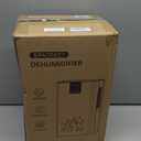 Dehumidifier, 95 OZ Water Tank Dehumidifiers for Home, 1000 sq. ft. Dehumidifier for Basement Bathroom Bedroom with Auto Shut Off, 7 Colors LED Light, Quiet Dehumidifiers with Sleep Mode, Grey