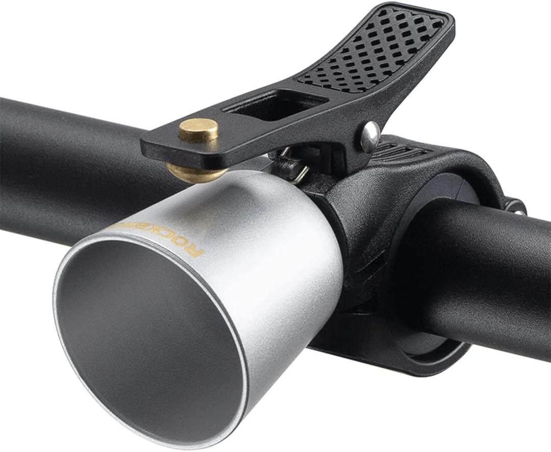 ROCKBROS Bike Bell Classic Bicycle Bell Mountain Bike Bells for Adults with Loud Sound and Fit for 0.87-1.25in/22.2-31.8mm Bicycle Handlebars (Silver)