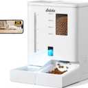 Leicko Automatic Cat Feeder with Camera, 5G/2.4G WiFi Pet Feeder,2K HD Video and Night Vision, Easy APP Operation, Low Food and Food Clogging APP Tips,  Water and Grain Large Capacity Feeder