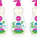 Dapple Baby Bottle Soap, Hypoallergenic Dish Soap for Baby Bottles, Powered by Plants, 1 Pump Included, Fragrance Free, 16.9 Fl Oz (Pack of 3)