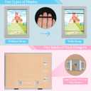 [2-Pack] Kids Art Frames, 8.5x11 Front Opening Kids Artwork Frames Changeable, Gray Artwork Display Storage Frame for Wall, Holds 50 Pcs, for 3D Picture, Crafts, Children Drawing, Hanging Art,