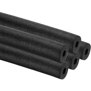 uxcell 5 Pcs Pipe Insulation Foam Tube, 1/4" ID x 1/4" TK x 3.3Ft Hollow Tube Covers for Outdoor Winter Freeze Protection Hot Cold Water Pipe, Black