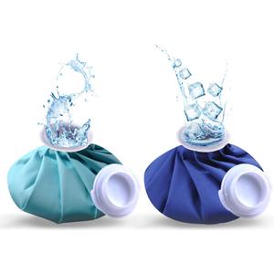Ice Bag, Ice Packs for Injuries Reusable 9", Hot Water Bag for Pain Relief, Hot & Cold Therapy, Headaches, Blue Ice Pack Dark Blue Ice Bags 2 Pack